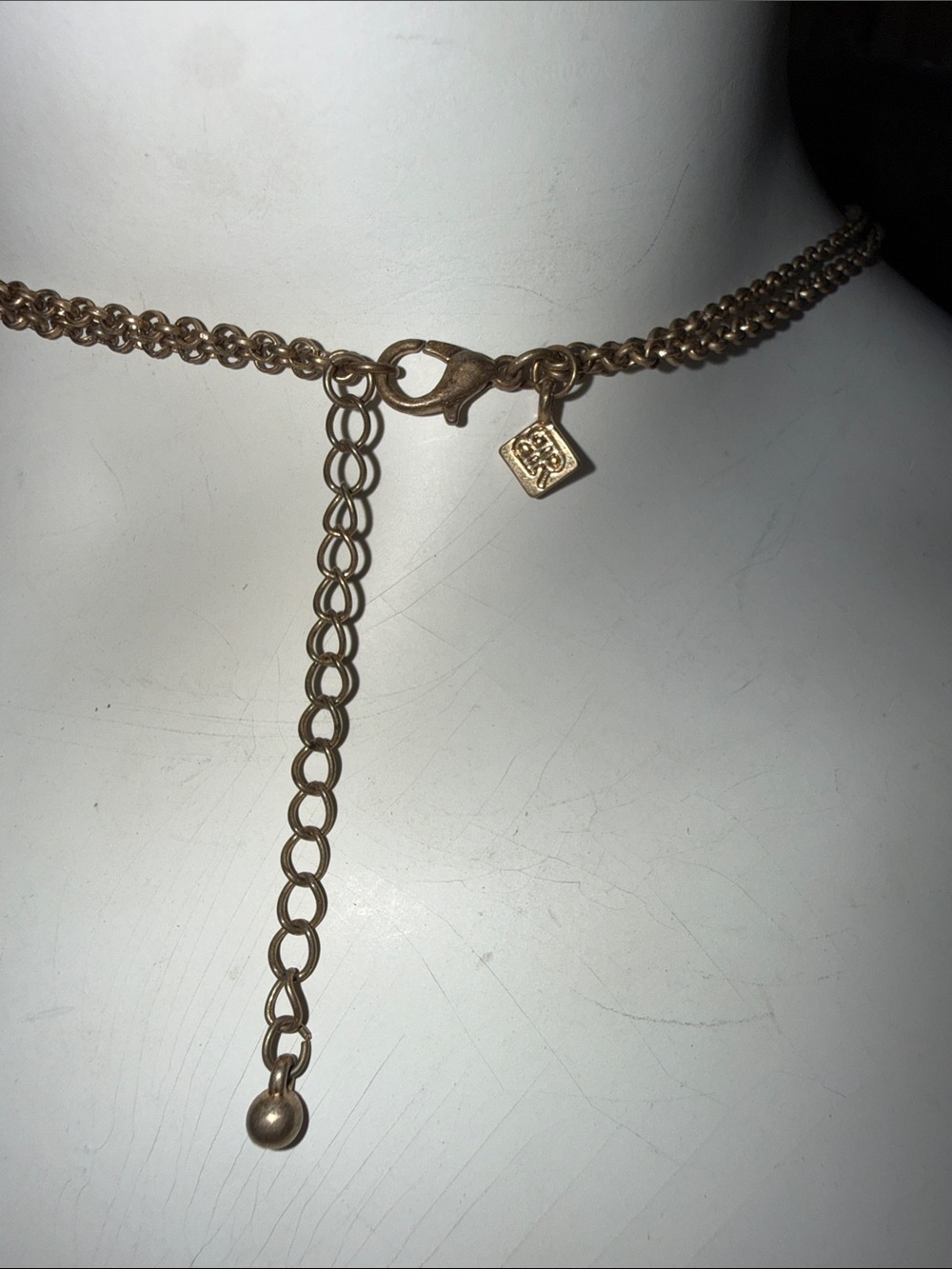 Banana Republic Gold Layered Hammered Disc Necklace - Picture 2 of 2